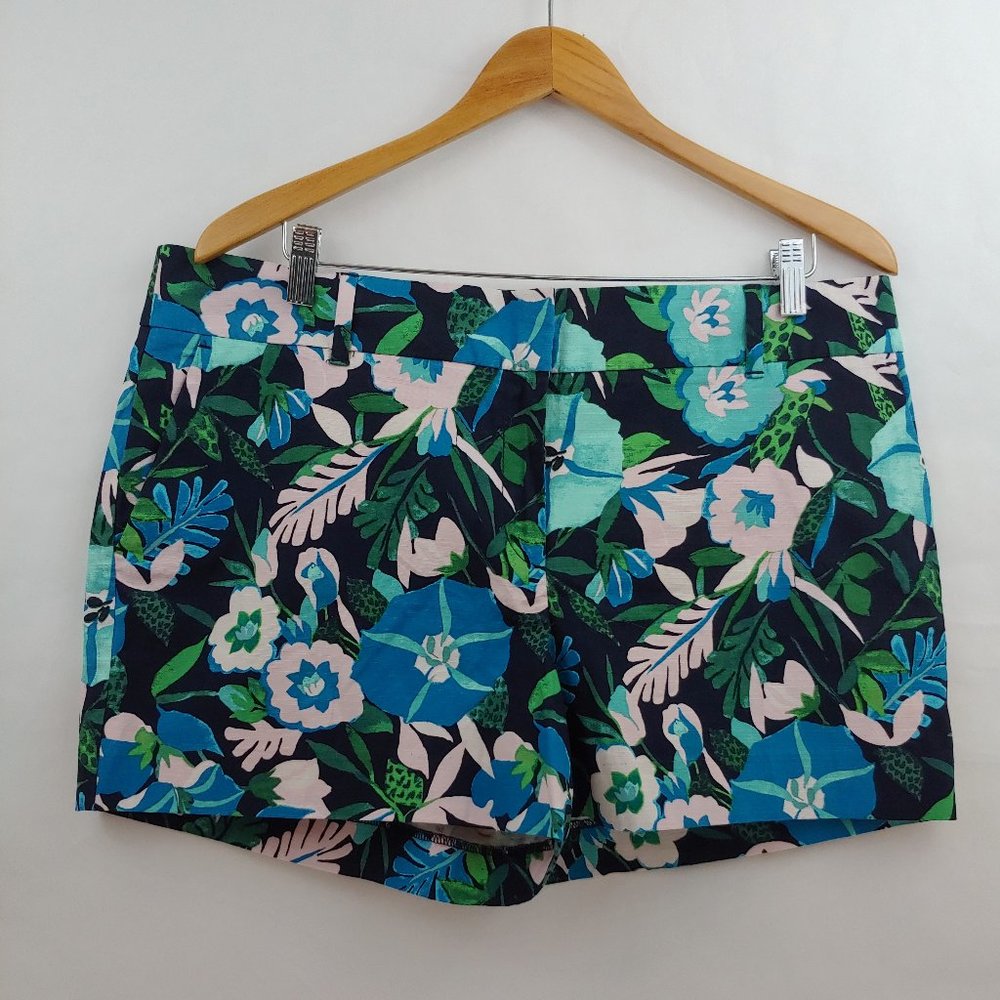 NWT  S14 Loft Cotton Riviera Tropical Print Shorts